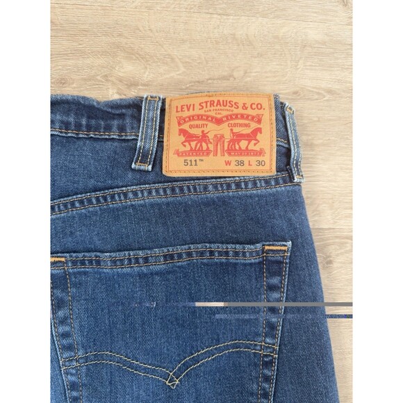 Levi’s 511 Slim Fit Jeans Men’s 38x30 Blue Medium Wash Straight Leg Denim - Picture 8 of 9